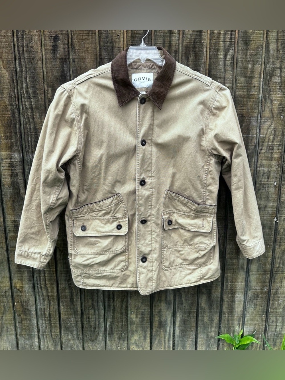 #F-1 Orvis Khaki Field Jacket with Brown Corduroy Collar